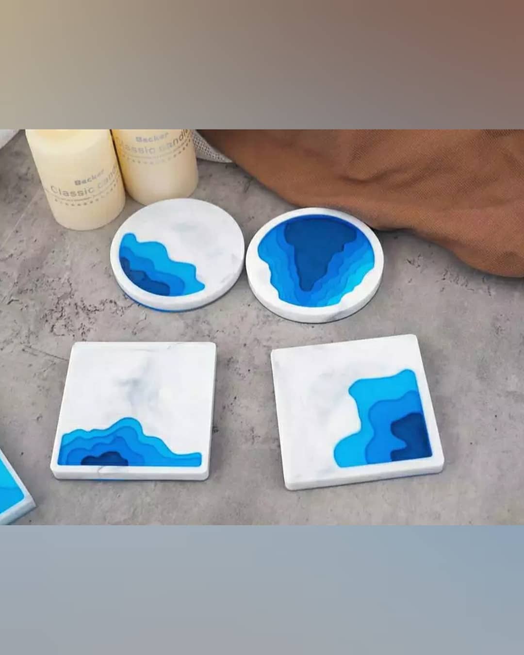  قالب سینی و زیر لیوانی طرح تِراس اقیانوسی