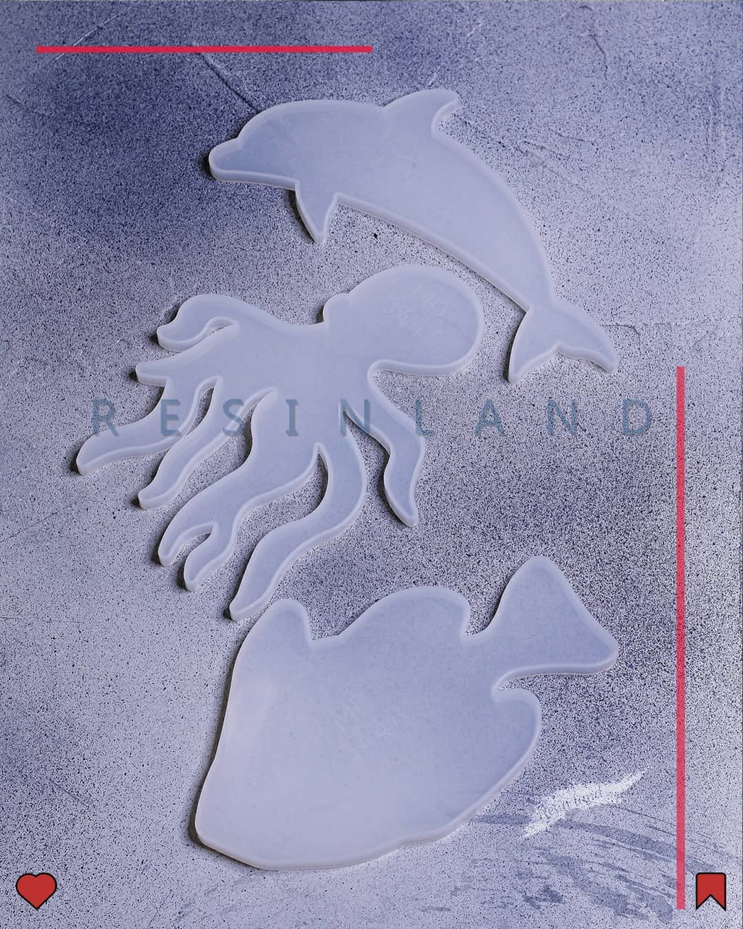  قالب زیر لیوانی موجودات دریایی جدید 