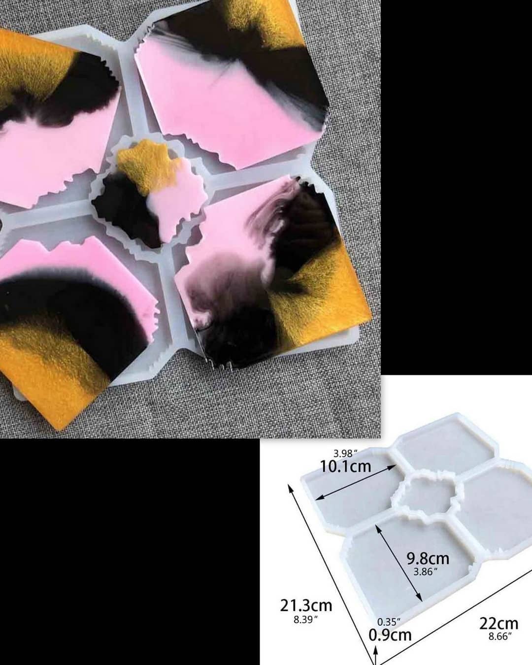  زیر لیوانی 5 تکه دفرمه