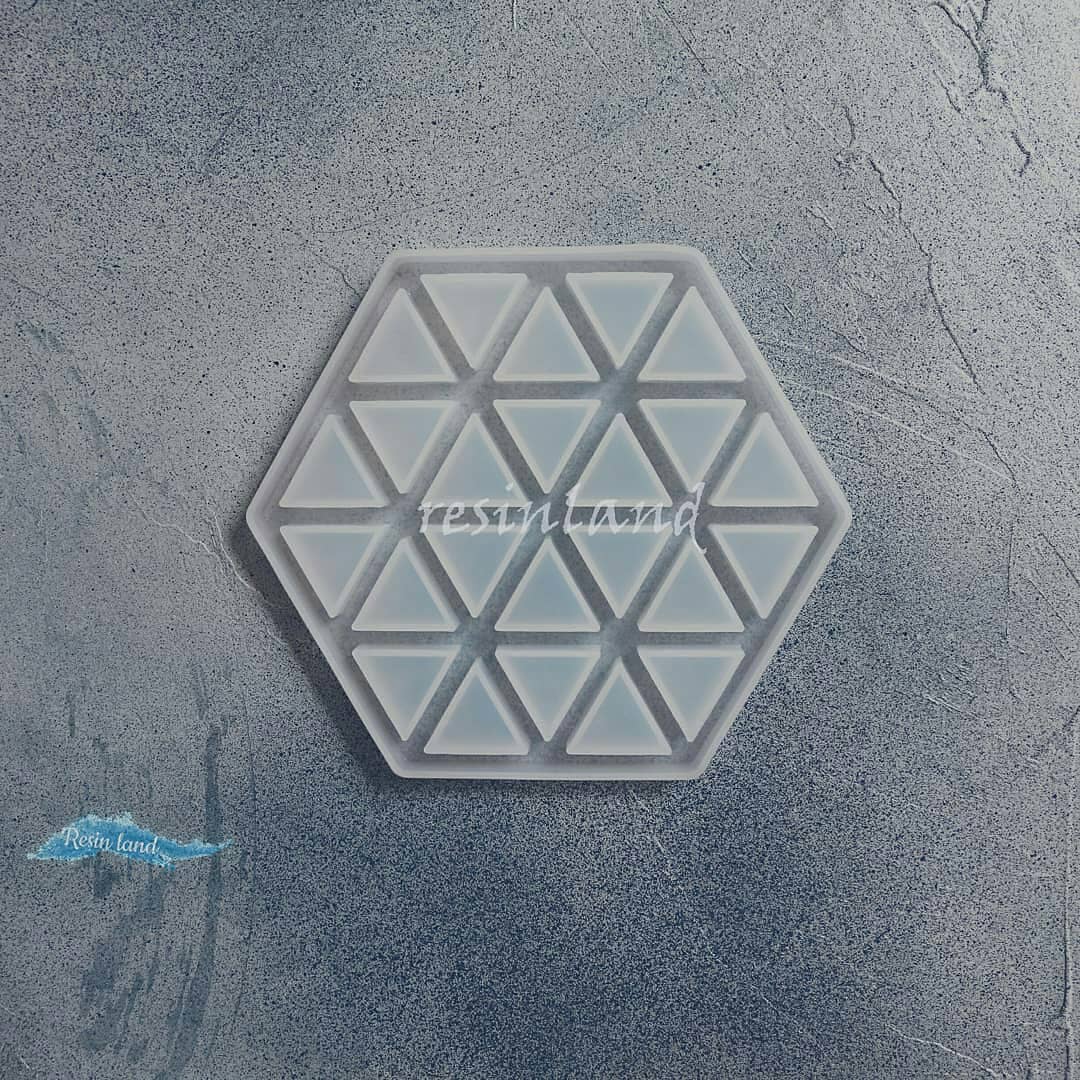  زیر لیوانی شش ضلعی(طرح راه راه و لوزی) 