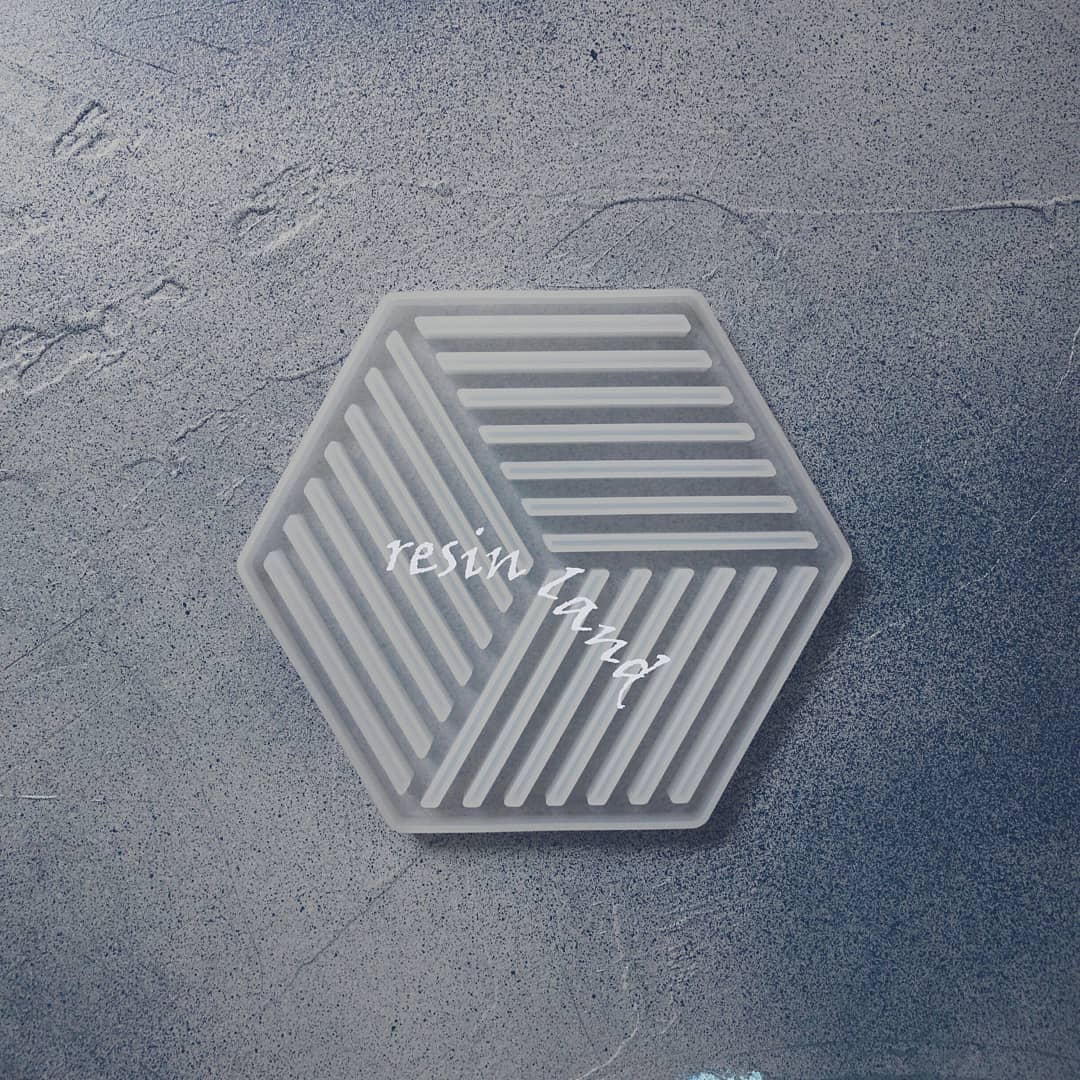  زیر لیوانی شش ضلعی(طرح راه راه و لوزی) 