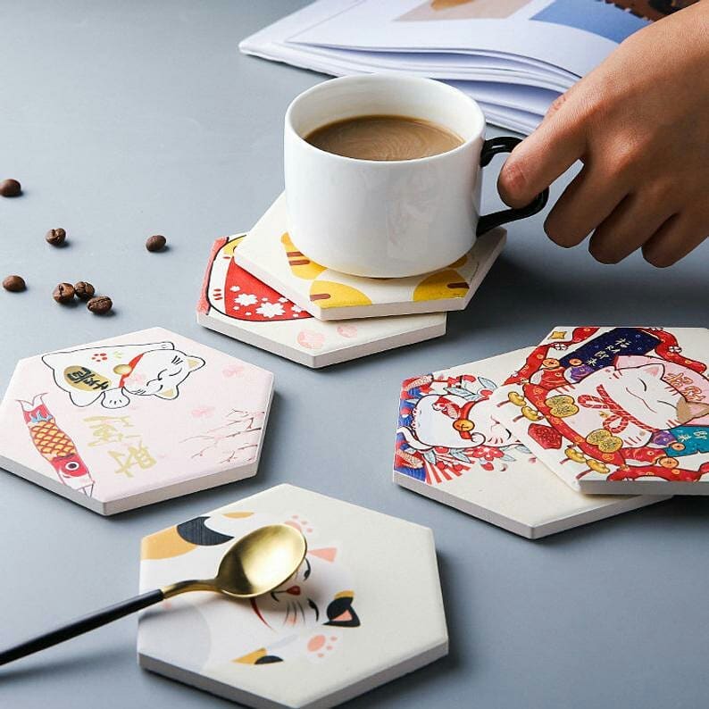  زیر لیوانی شش ضلعی و هشت ضلعی