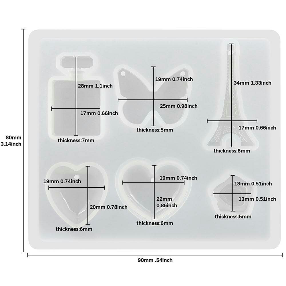  قالبهای آویز پین دار کوچک(اشکال مختلف)