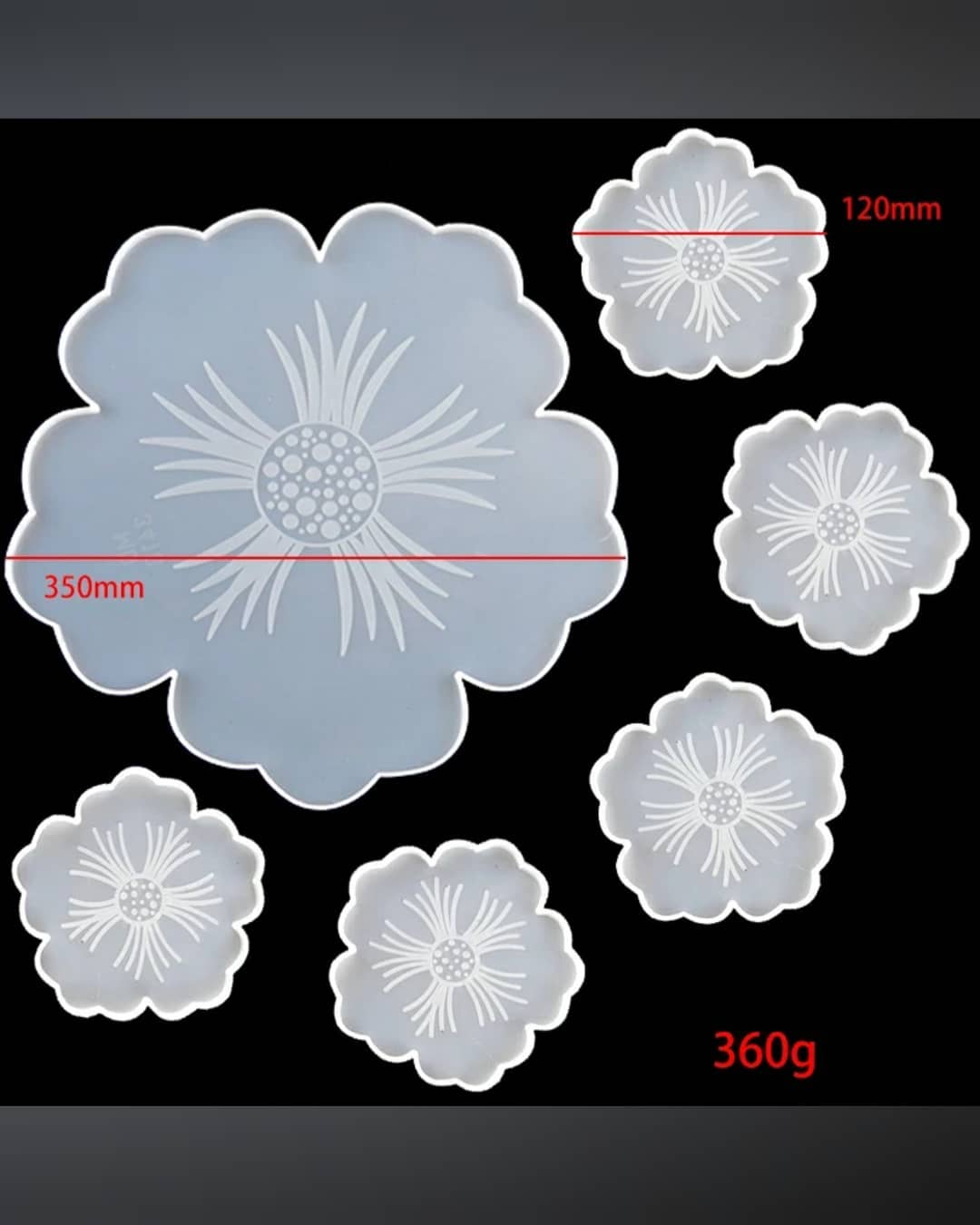  سِت زیرلیوانی و سینی شکوفه(طرح 2)