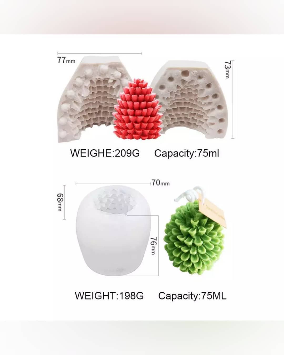  قالب درخت و میوه کاج (4 طرح)
