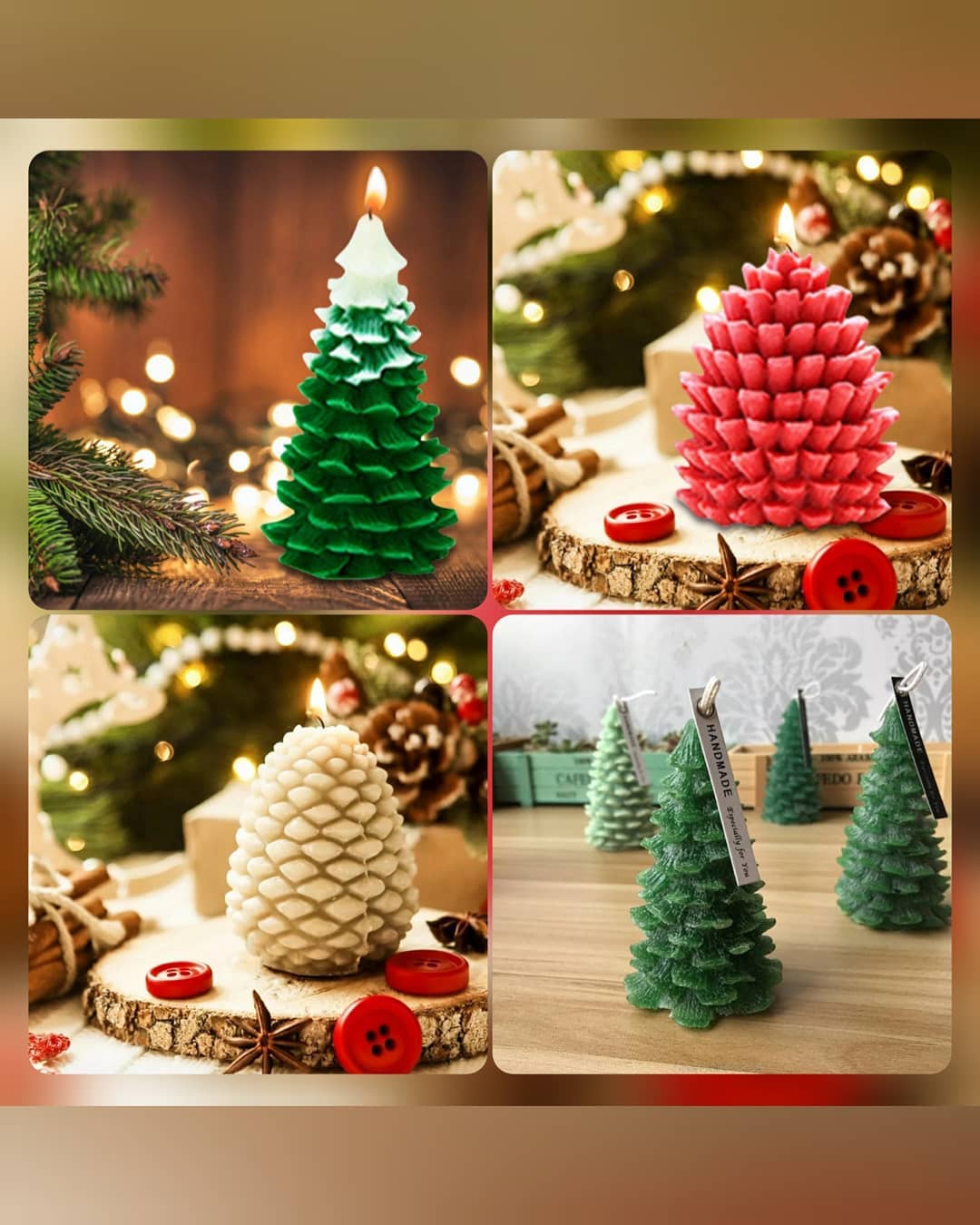  قالب درخت و میوه کاج (4 طرح)