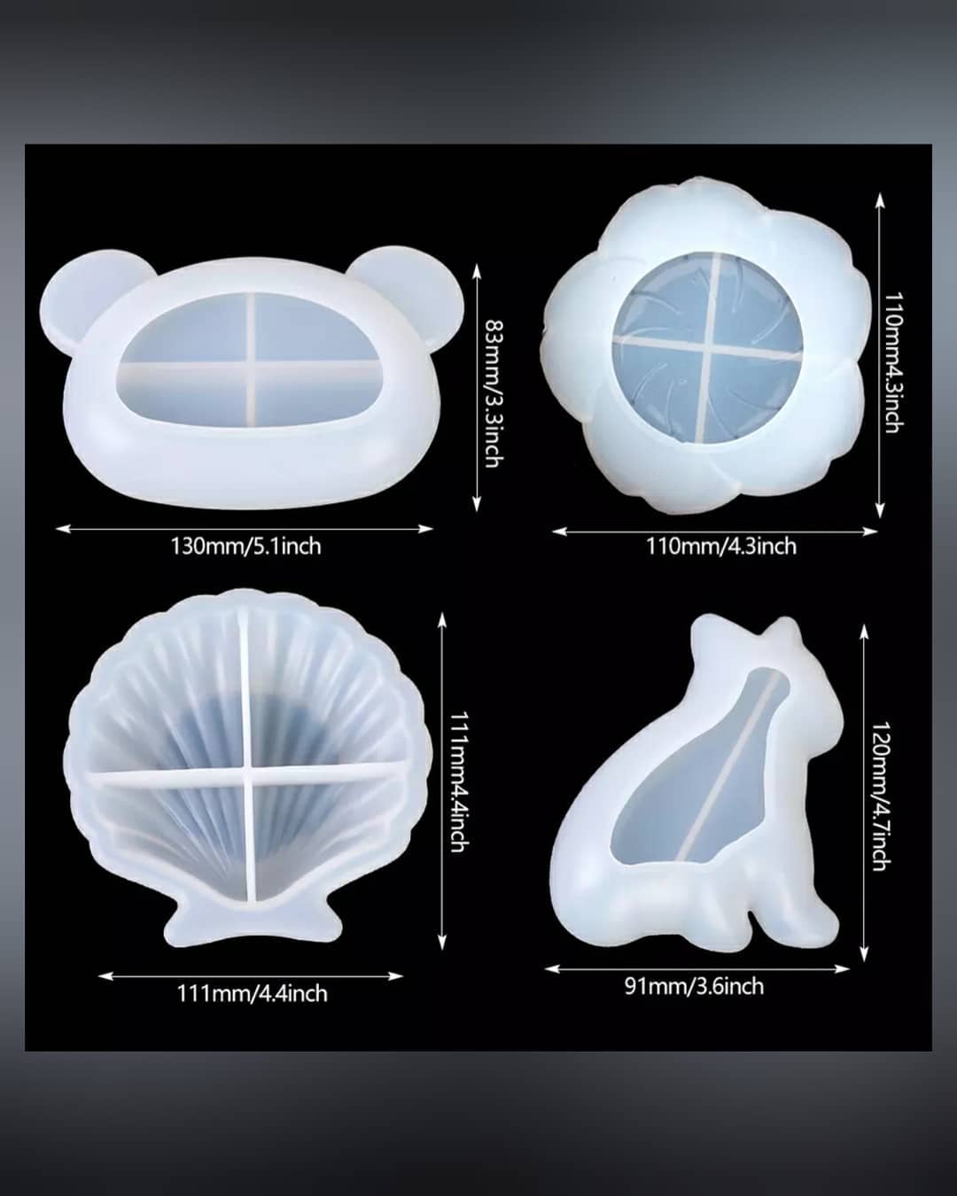  قالب جا جواهراتی،شکلات خوری و جای صابونی