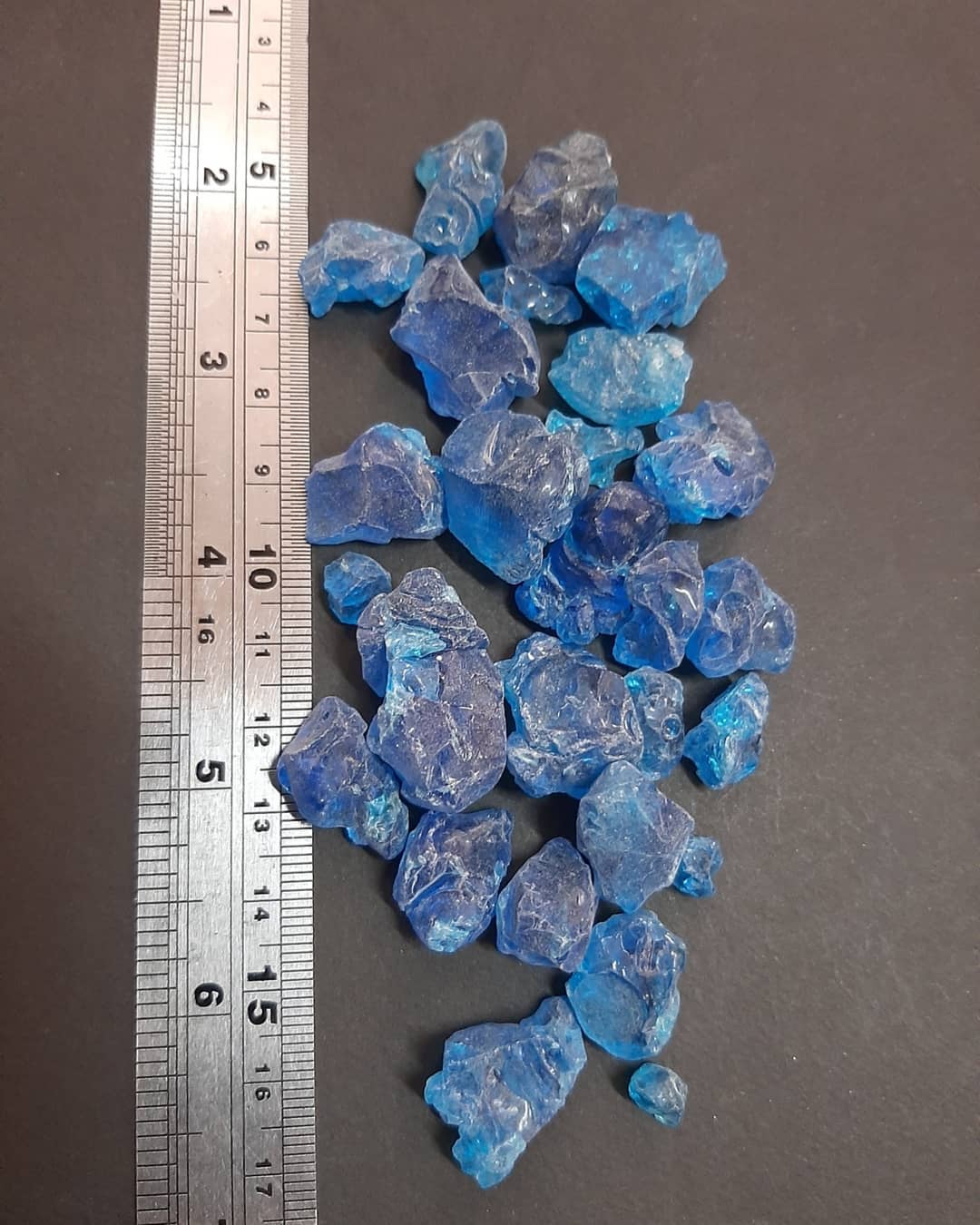  سنگ شیشه ای درشت(آبی)