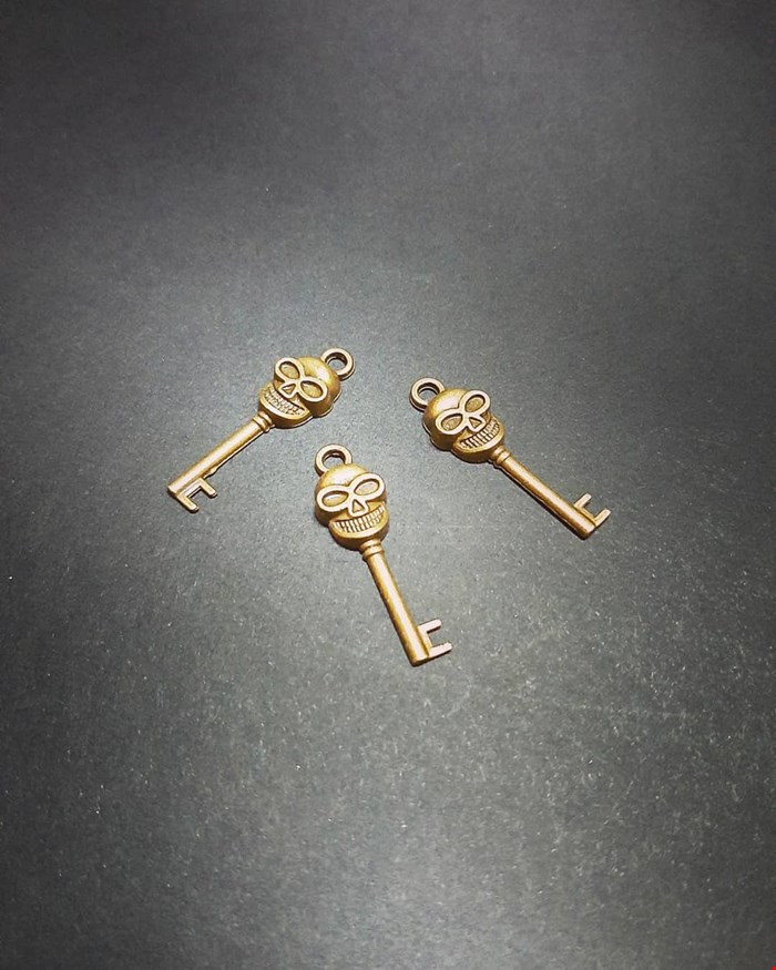 آویز کلیدبرنزی(طرح اسکلت)