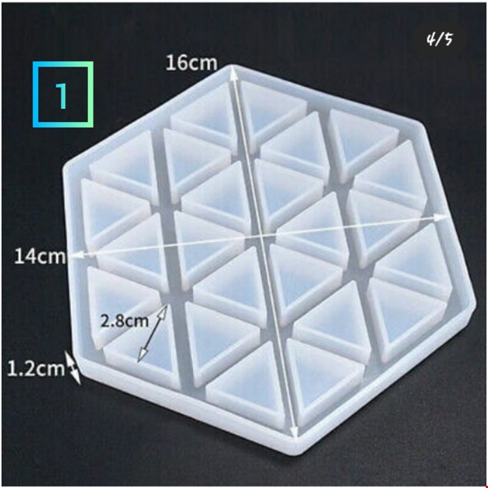 زیر لیوانی شش ضلعی(طرح راه راه و لوزی)