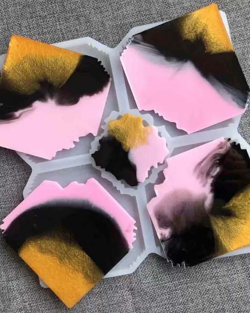 زیر لیوانی 5 تکه دفرمه