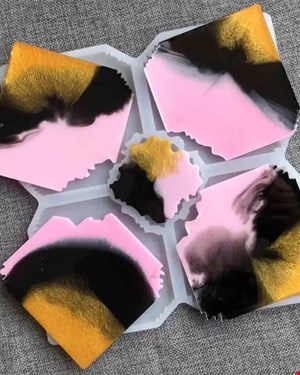 زیر لیوانی 5 تکه دفرمه