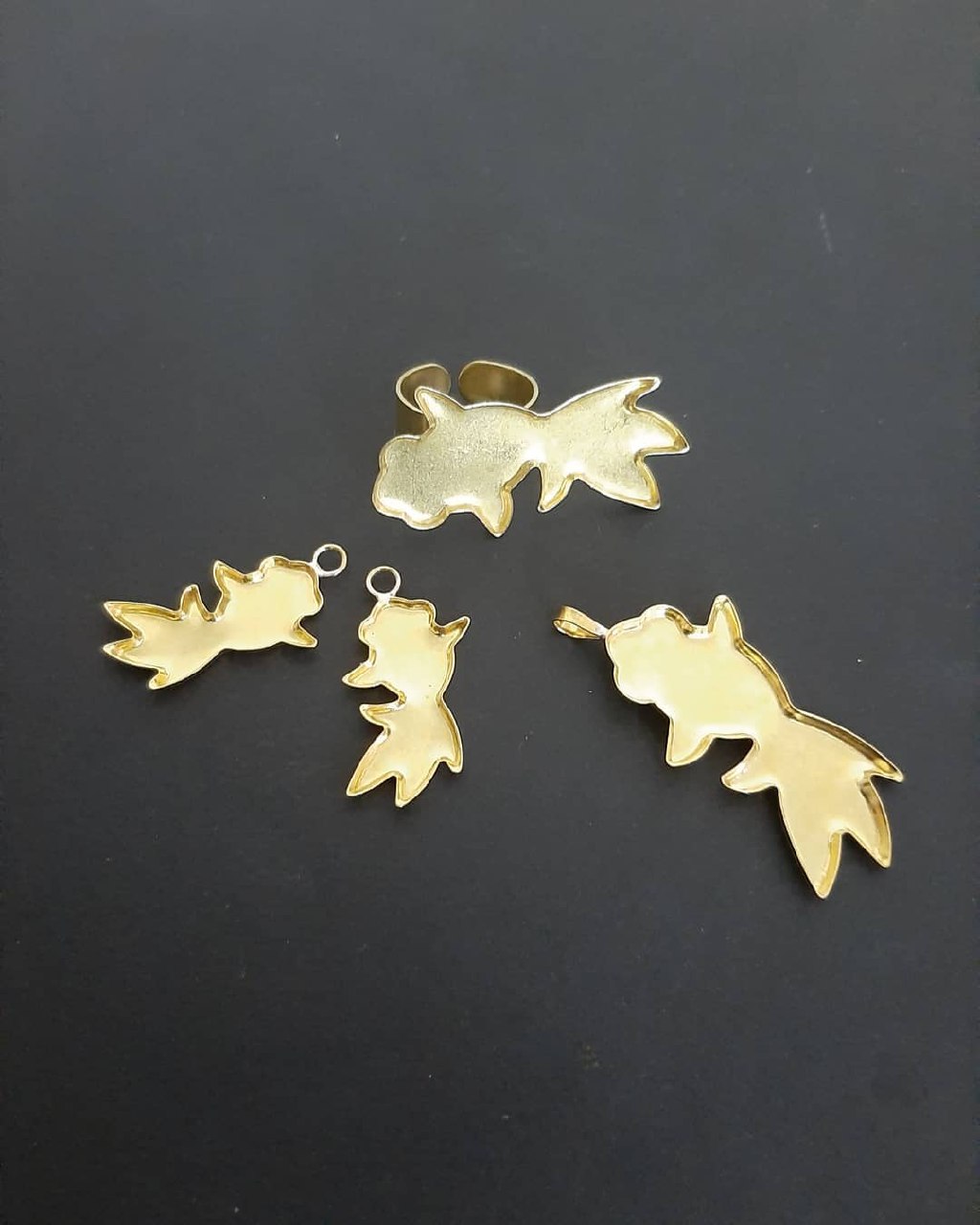 قاب کفه دار ماهی فایتر برنجی(آویز کوچک)