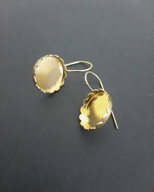 قاب گوشواره کفه دار برنجی