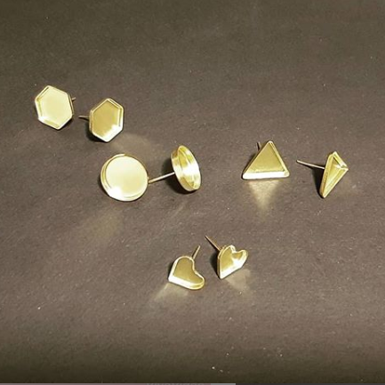 قاب گل گوش کفه دار برنجی(طرح قلب)