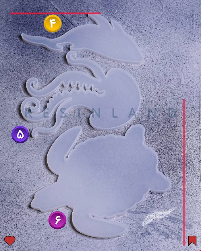 قالب زیر لیوانی موجودات دریایی جدید