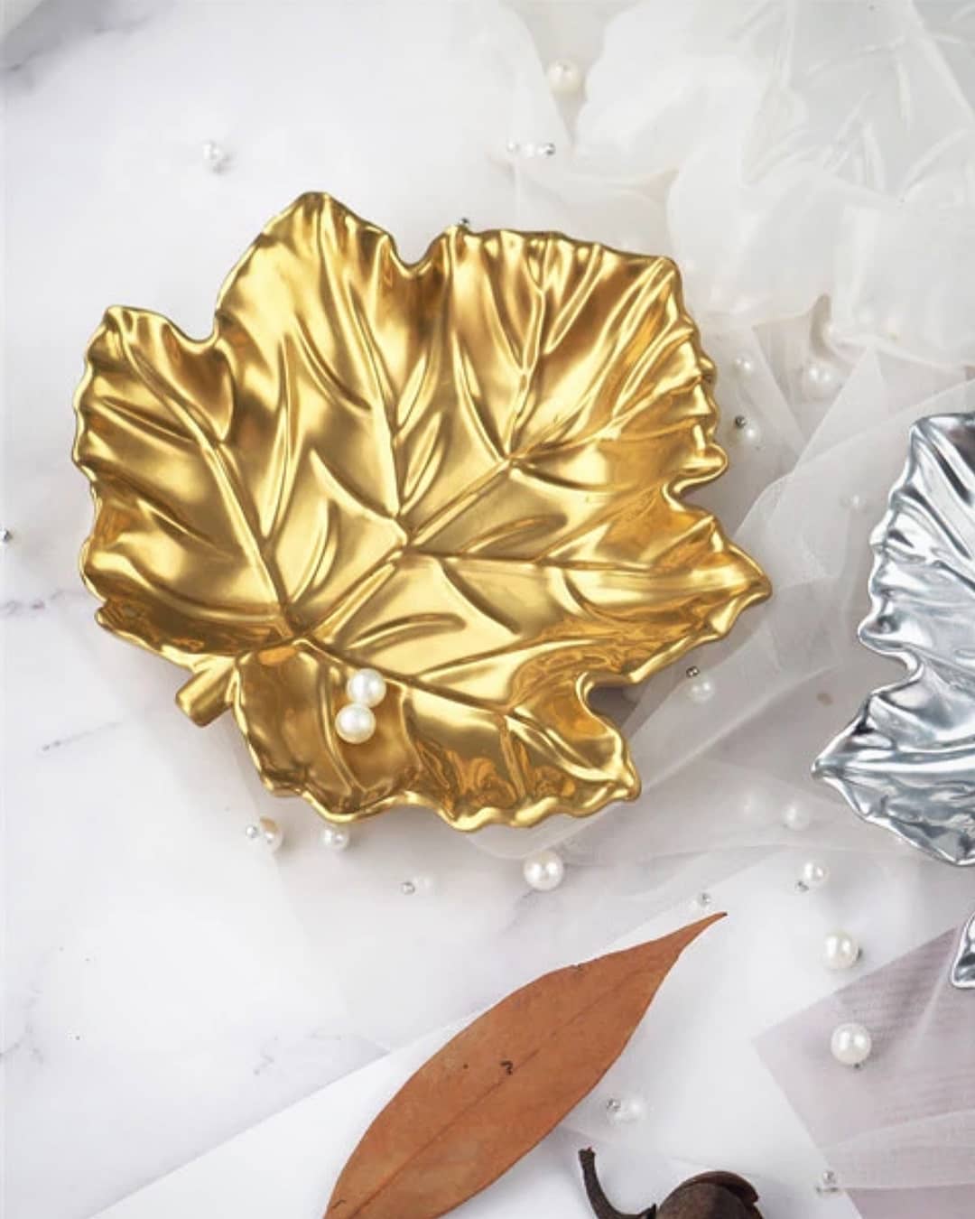 قالب زیرسیگاری و جاجواهراتی طرح برگ جدید