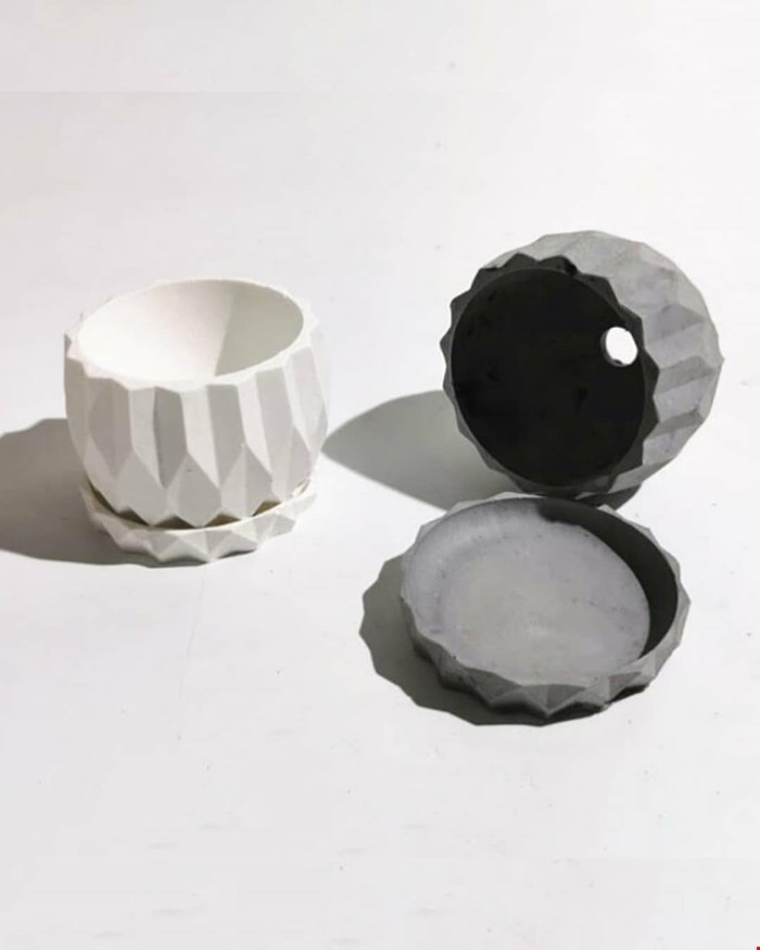 قالب صورتی گلدان و زیر گلدانی جدید