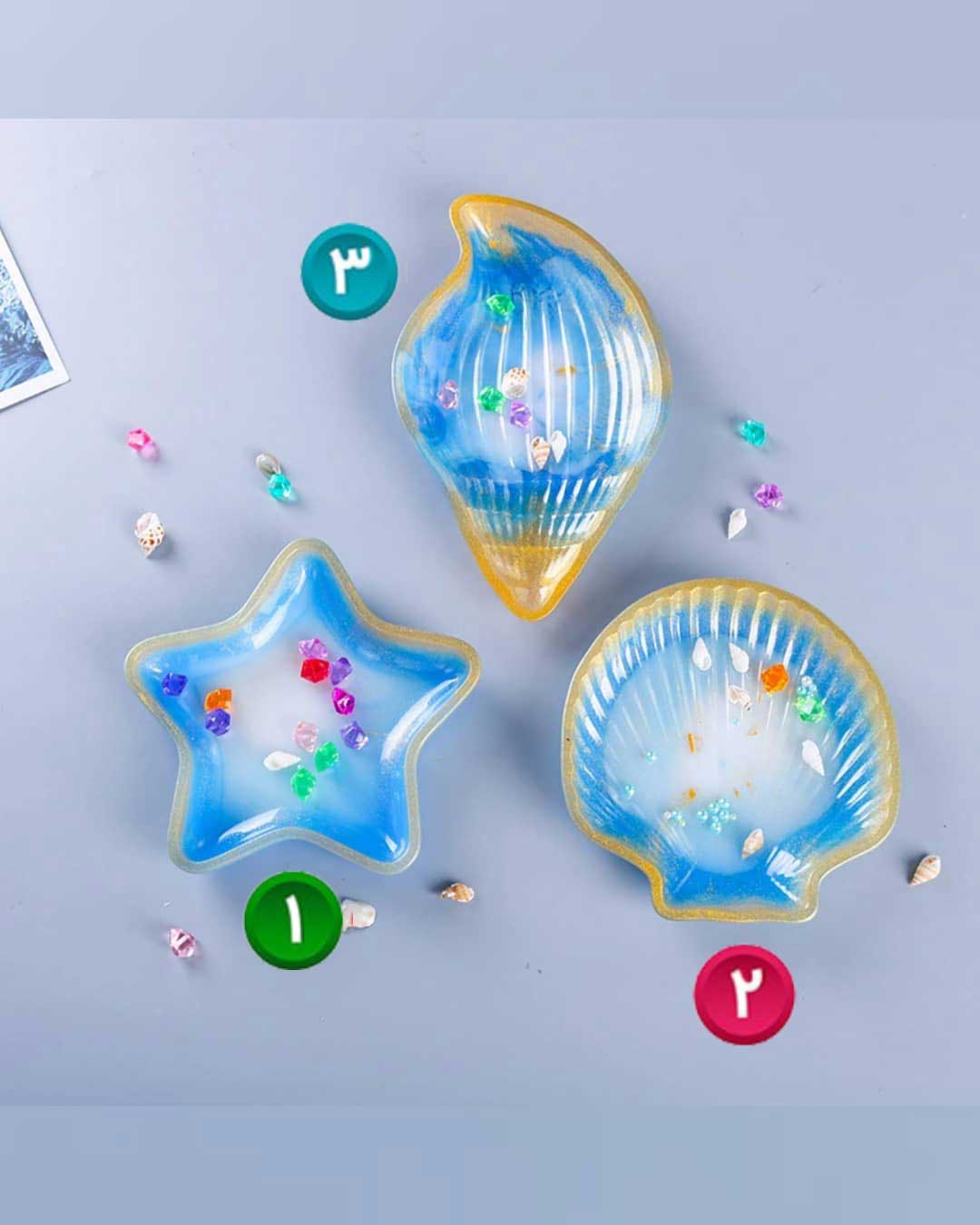 قالب جا جواهراتی،شکلات خوری و جای صابونی (طرح ستاره،کد۱)