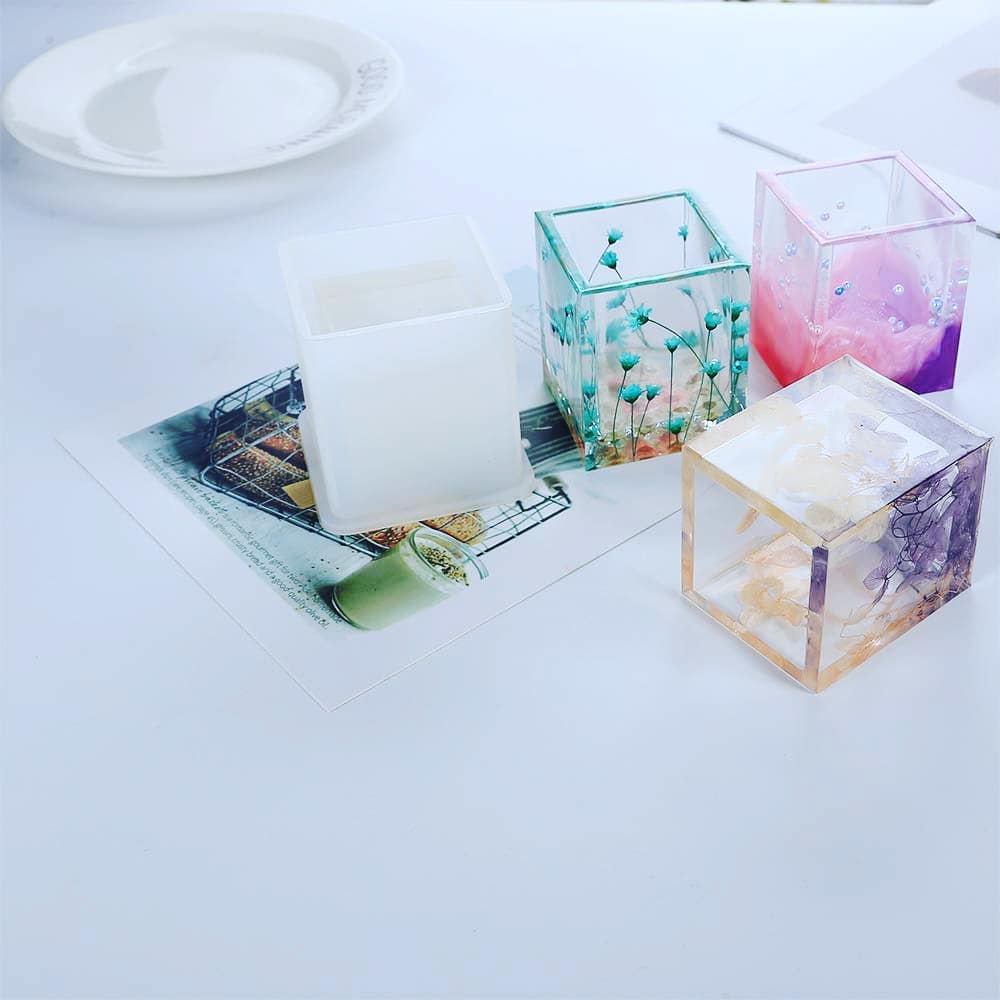 جا شمعی، جاقلمی و گلدان(مدل مکعب)