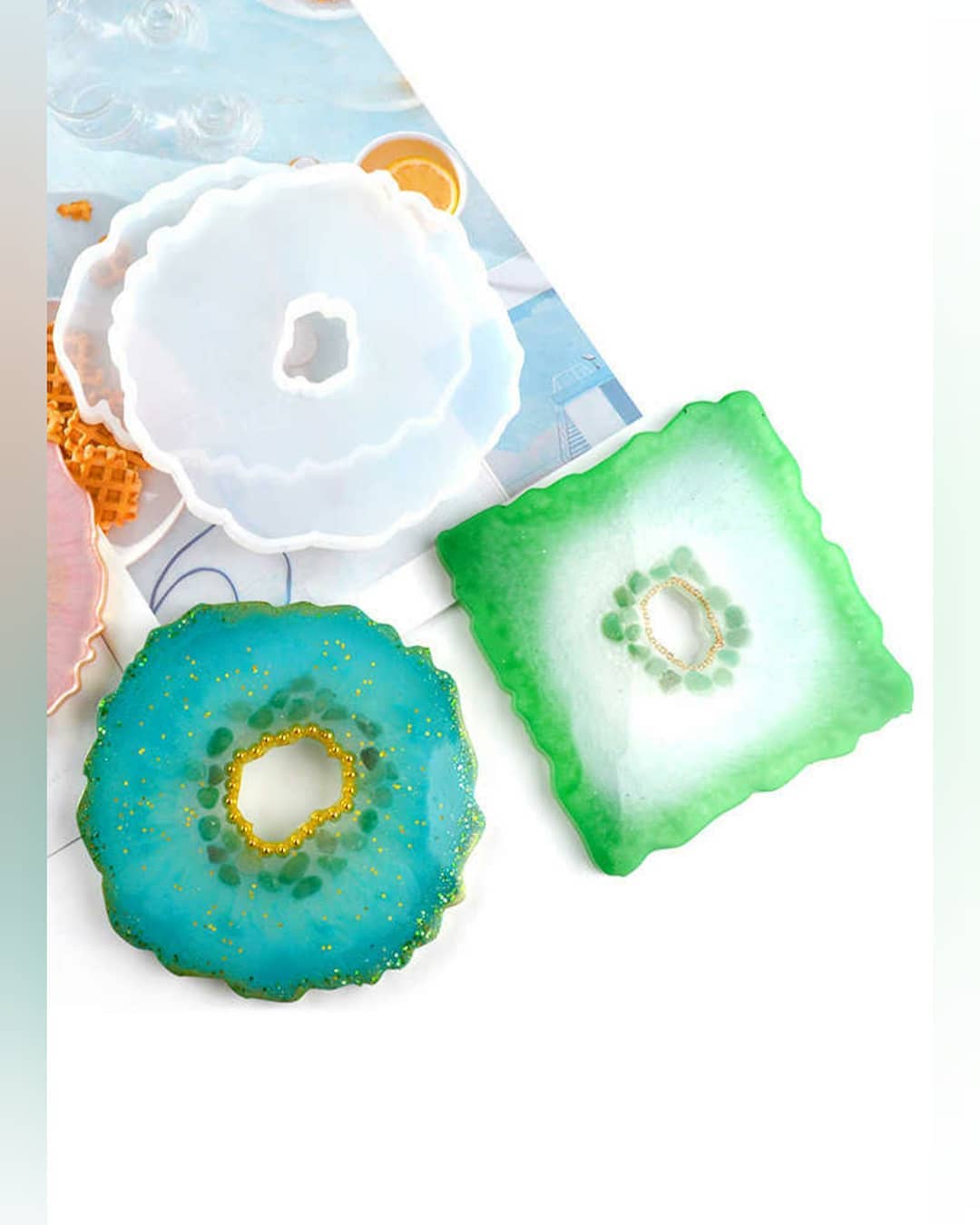 زیر لیوانی طرح ژئود(مربع_سایز12/5cm*12/5cm)