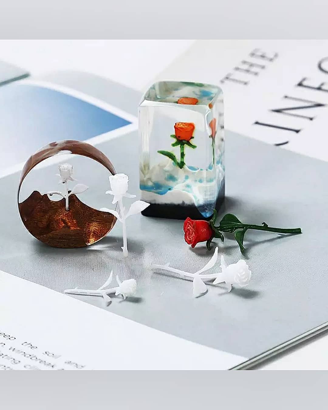 خرجکار گل رز (ارتفاع3CM)