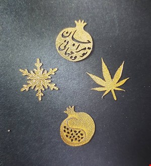 ورق طلا انار،برگ چنار و برف